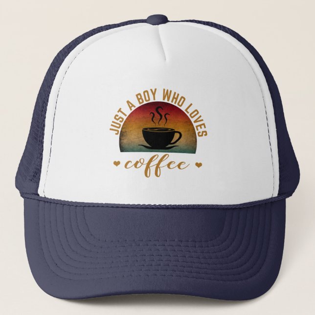 BONÉ APENAS UM GAROTO QUE ADORA CAFÉ (Frente)