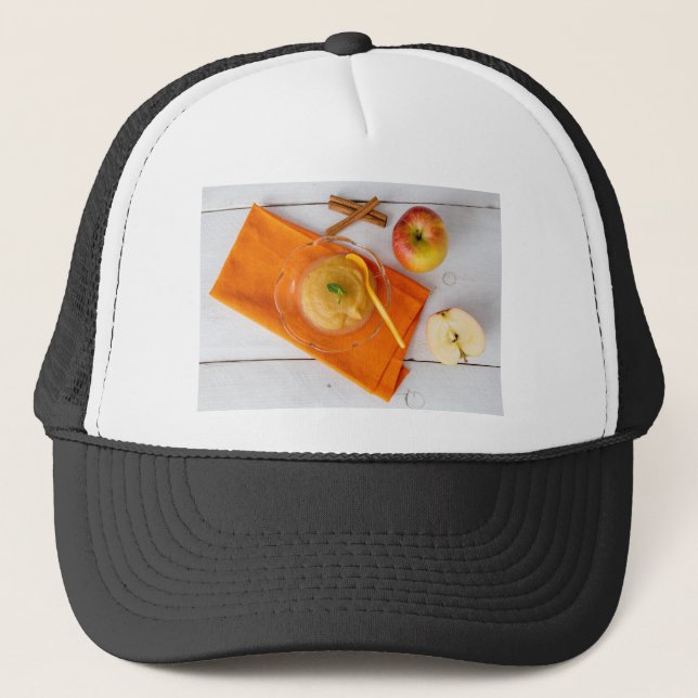 Boné Aplausos com canela e colher de laranja (Frente)
