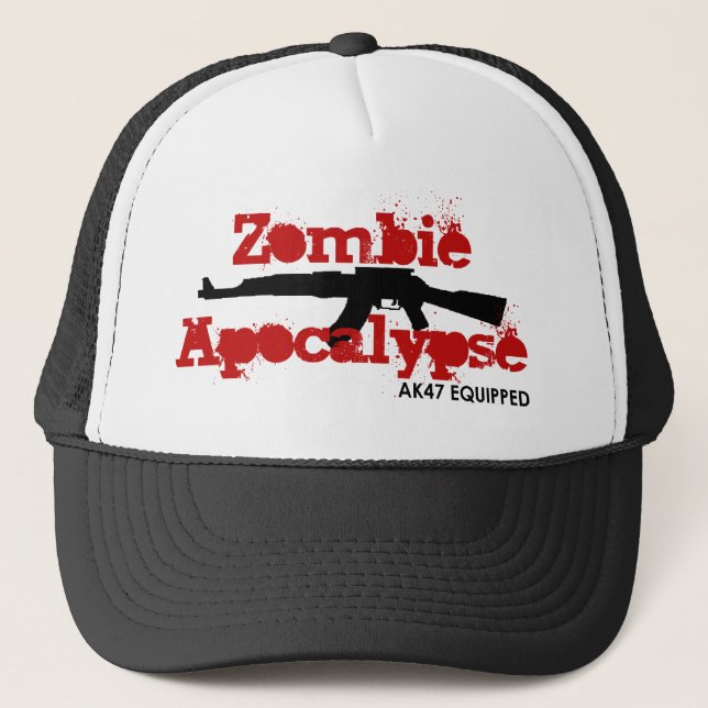 Boné Apocalipse AK47 do zombi equipado (Frente)