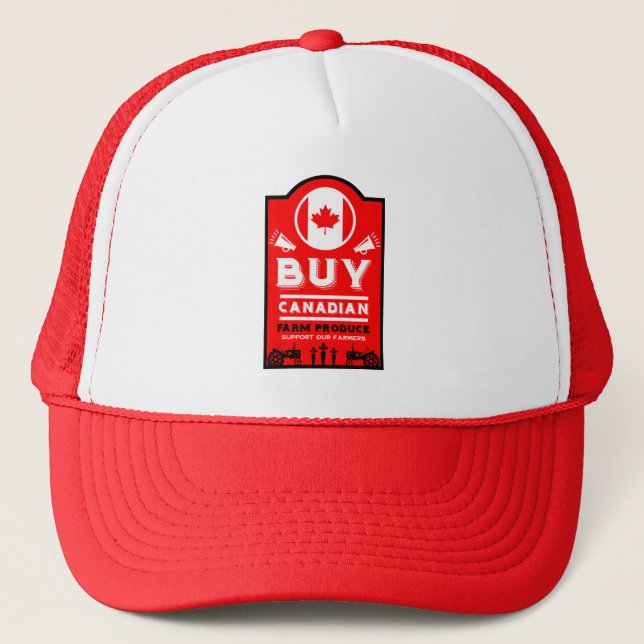 Boné Apoie os Agricultores Canadenses (Frente)