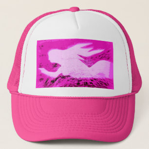 Boné apontando a sereia cor-de-rosa