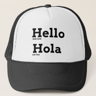 Boné Aprender Aprendiz de Intercâmbio de Idiomas Espanh