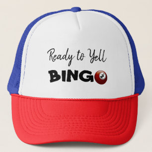 Boné Apronte para gritar o chapéu afortunado do BINGO