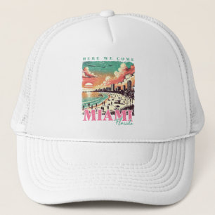 Boné Aqui Chegamos Miami Flórida - Praias Vintage Miami