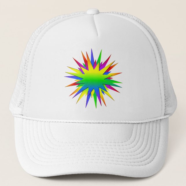 Boné Arco-Íris Burst hat - escolha a cor (Frente)