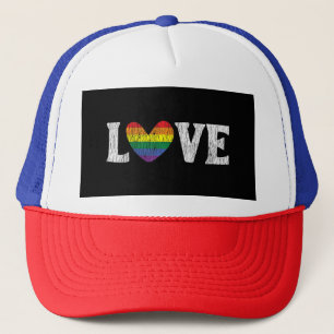 Boné Arco-íris Vintage Amor Orgulhosa Família Casal Gai