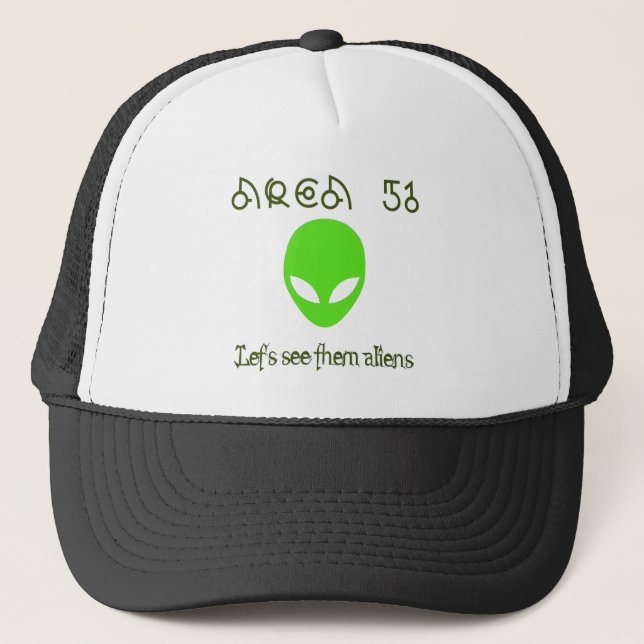 Boné Área 51 Vamos veja os aliens (Frente)