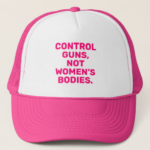 Boné Armas de controlo Não corpos de mulheres cor-de-ro