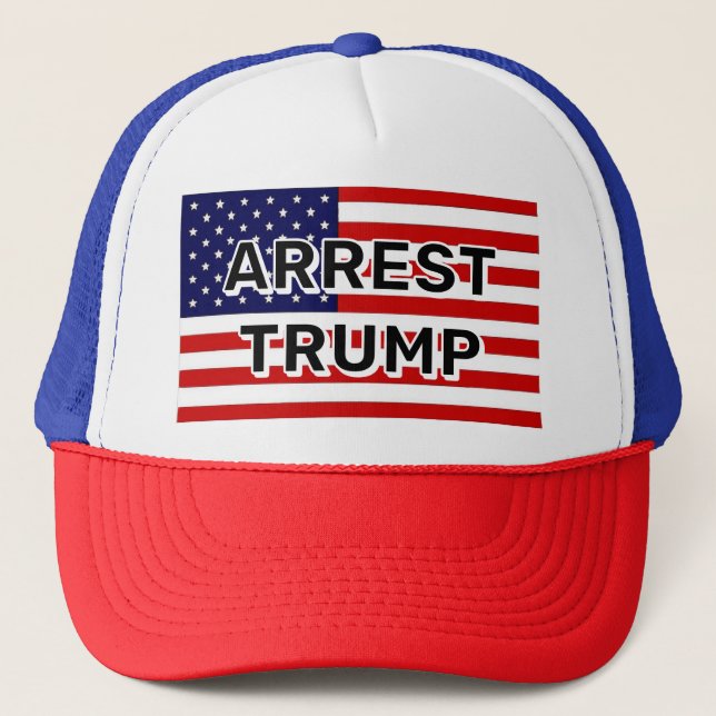 Boné ARREST TRUMP (você pode alterar as palavras ) (Frente)