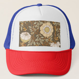Boné Art Nouveau: Vintage Floral Decorativa.