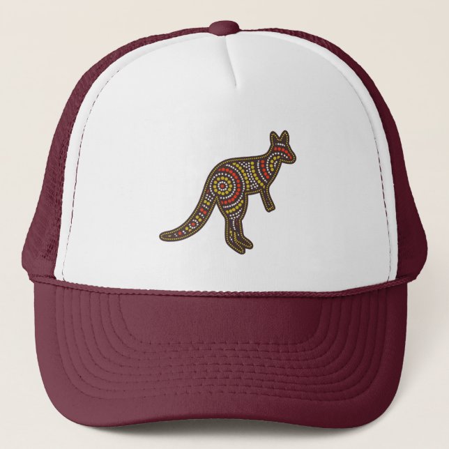 Boné Arte Aborígene Australiano – Desenho do Espírito d (Frente)