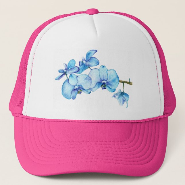 Boné Arte Botânica Orquídea Azul (Frente)