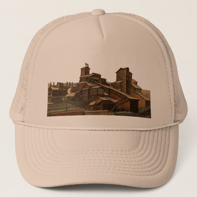 Boné Arte carbonosa antracífera da mina do mineiro de (Frente)