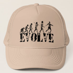 Boné Arte da evolução do esporte do jogador do futebo