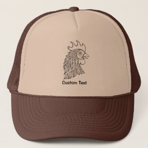 Boné Arte da Linha da Cabeça do Rooster