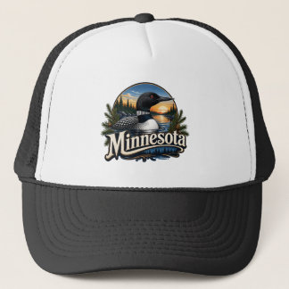 Boné Arte da Natureza do Pássaro Loon de Minnesota