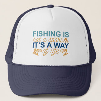 Boné arte da vida da pesca engraçada