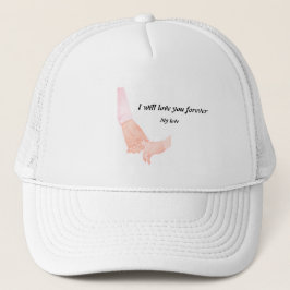 Boné Arte de Amor Mão - Pai e Criança Segurando Han