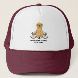 Boné Arte de Caligrafia Cachorro Golden Retriever Escri