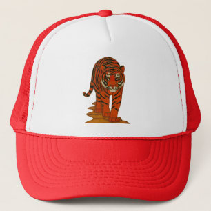 Boné Arte de Cloisonne Tigre no Caminho da Selva