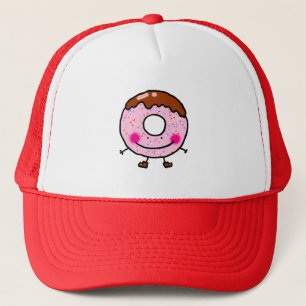 Boné Arte de Personagem de Donut com Brilho Sorridente