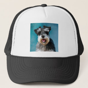 Boné Arte de pintura em aquarela do Schnauzer Miniatura