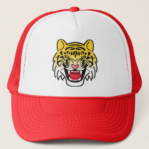Boné Arte de Rosto de Tigre Sorridente-21876