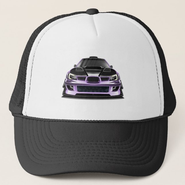 Boné arte desenhada à mão com olho apertado roxo (Frente)