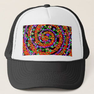 Boné Arte em Design Floral