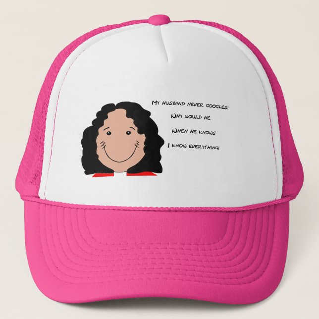 Boné Arte Engraçado do Rosto para o Trucker-Hat (Frente)