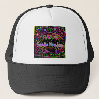 Boné Arte Feliz: "Papais noeis Felizes Monica" Chapéu