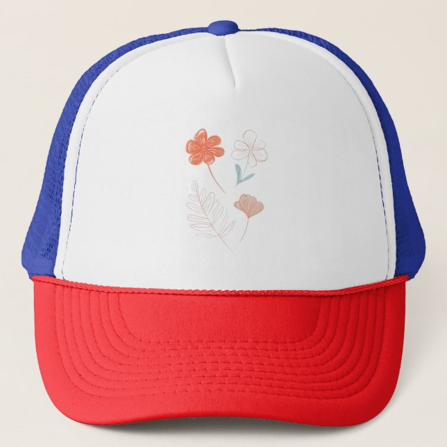 Boné Arte Floral Minimalista (Frente)