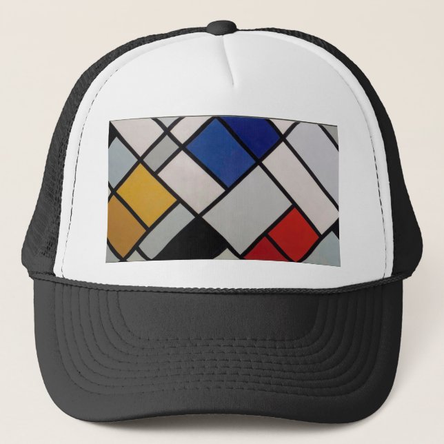 Boné Arte moderna de Piet Mondrian (Frente)