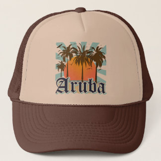 Boné Aruba encalha o por do sol