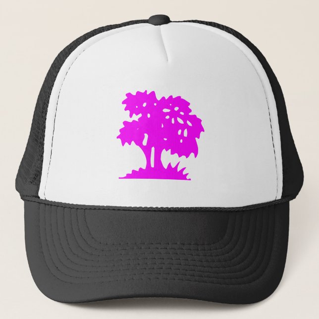 Boné Árvore de desenho - magenta (Frente)
