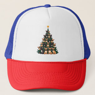 Boné Árvore de Natal Com Cães Terrier Gift Xmas