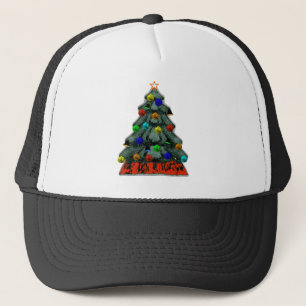 Boné Árvore de Natal Decorou Os Presentes MUSEUM Zazzle
