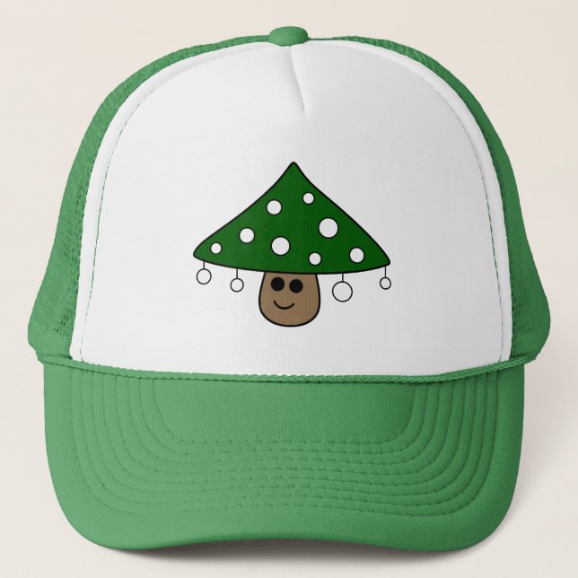 Boné Árvore de natal Mushroom Trucker Hat (Frente)
