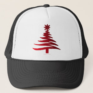 Boné Árvore Natal Vermelho