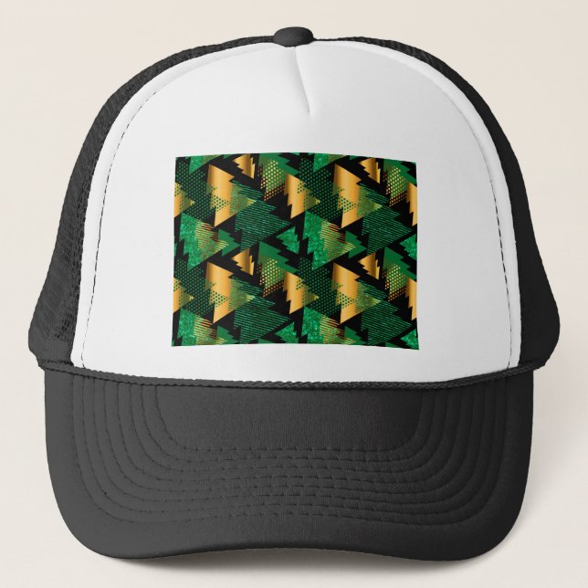 Boné árvores de natal de ouro negro (Frente)