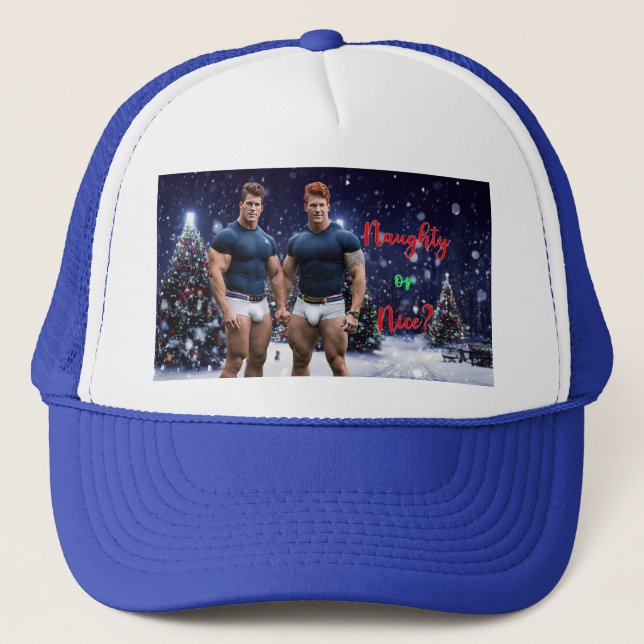 Boné As árvores de Natal brilhantes de SlipperyJoe dois (Frente)