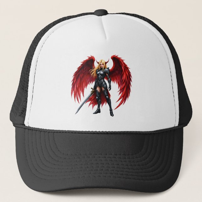 Boné Asa Carmesim – Guerreiro Anjo Caído. (Frente)