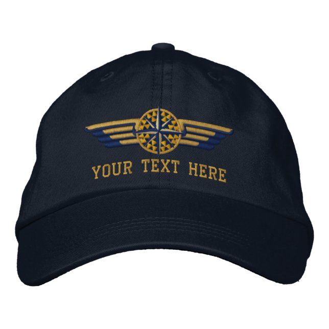 Boné Asas do norte personalizadas do piloto do compasso (Frente)