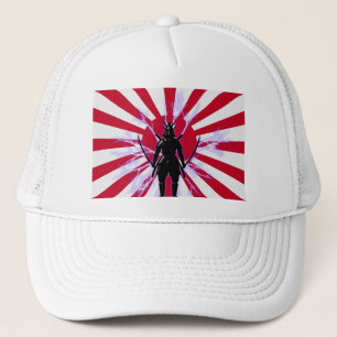Boné Ascensão e bandeira japonesa do Warrior Sun Samur