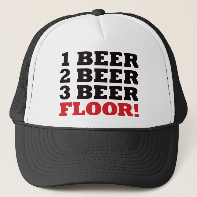 Boné Assoalho de 123 cervejas - vermelho (Frente)