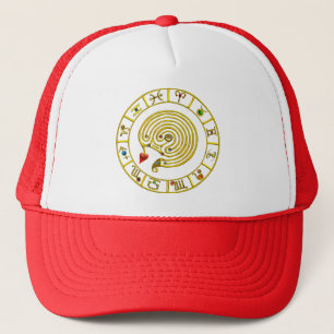 Boné Astrologia DOURADO da CARTA do ZODÍACO do
