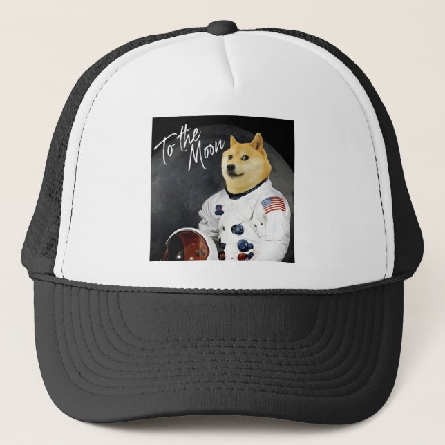 Boné Astronauta de Dogecoína para o Bloqueio da Lua HOD (Frente)