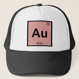 Boné Au - Química do Ouro Símbolo da Tabela Periódica