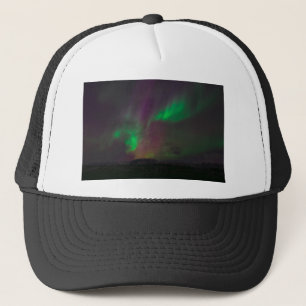 Boné Aurora Boreal Luzes do Norte Árvores Natureza Terr