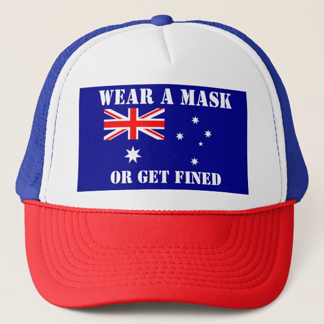 BONÉ AUSSIE VESTE UMA REGRA DE MÁSCARA (Frente)